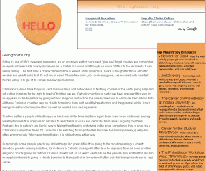 givingboard.org: Philanthropy - Giving Board - charity donation,  catholic charities
GivingBoard.org online resources for philanthropy and charity donations.