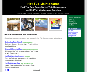 hottubmaintenance.org: Hot Tub Maintenance - Resources and Information
Find the best deals and supplies on Hot Tub Maintenance.