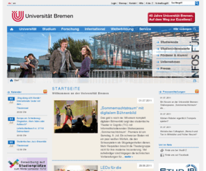 unihb.biz: Universität Bremen: Startseite
Willkommen auf den Webseiten der Universität Bremen. Die Startseite enthält aktuelle Meldungen und weist den Weg zu den Informationen zu Universität, …