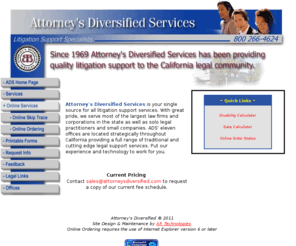 attorneysdiversified.com: list of services
litigation support services