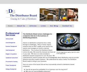 distributorboard.net: The Distributor Board - consulting services for distributors - The Distributor Board Home
Consulting services for distributors