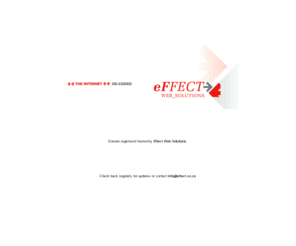 just-one-earth.org: Effect Web Solutions
Effect Web Solutions have been specialising in web design and hosting for the past two years in South Africa