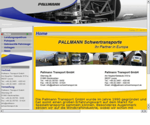 pallmann-spedition.com: ::..Pallmann Transport GmbH..::
Pallmann Transport GmbH im Netz