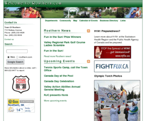 rosthern.com: Town of Rosthern: Home Page
The Town of Rosthern, Saskatchewan, Canada, is located in the valley of the converging branches of the North and South Saskatchewan Rivers.