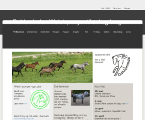 dahlsminde.dk: Dahlsminde
Stutteri Dahlsminde blev startet i 2005 med en ide om hobby-avl af welsh ponyer.
Med vægt på udstråling, sind og bevægelse, således at der er grundlag for en ridepony som selv mindre børn kan tumle