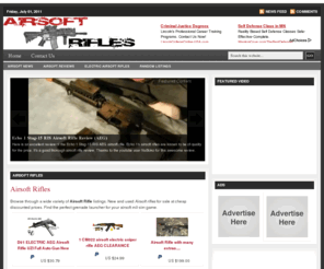 eairsoftrifles.com: New, Used Airsoft Rifles. M4, M16, AK47 AEG's, Reviews and more!
New and used airsoft rifles for sale. Electric airsoft rifles like the AK 47, M4, and M16. Shop through our airsoft rifles today!