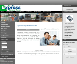 ecscny.com: Welcome - Express Computer Service 315.682.6372 Manlius, NY and Syracuse, NY
Express Computer Service in manlius new york offer computer technical support and sales to both home and business users. We service all of central New York including Syracuse, NY.