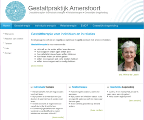 gestaltpraktijk-amersfoort.nl: Gestaltpraktijk Amersfoort - individuele therapie - relatie therapie - geestelijke begeleiding
Gestalt praktijk in Amersfoort biedt individuele therapie en relatie therapie om jezelf te kunnen zijn in contact met anderen. Herkenning en ervaren of ervaring helpen daarbij.