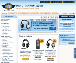 marvgoldens.biz: Pilot Supplies - Marv Golden Pilot Supplies
Marv Golden Pilot Supplies is the original on-line pilot supplies shop. We've been operating on the ground, too, for over 25 years! At Marv Golden pilot supplies we have always prided ourselves on value, fair prices, selection, and most of all, on customer service.
