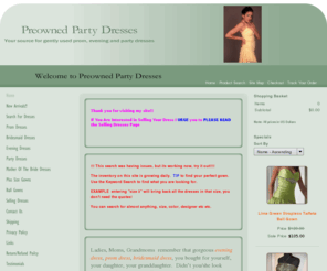 preownedpartydresses.com: Used Dresses, used prom dresss, used party dresses, used evening dresses and used bridesmaid dresses
Used dresses