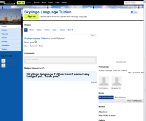 skylingo.com: SKylIngo language TUItIon (Skylingo Language Tuition) on Myspace
SKylIngo language TUItIon (Skylingo Language Tuition)'s profile on Myspace, the leading social entertainment destination powered by the passion of our fans.