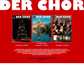 der-chor.info: DER CHOR  Fachzeitschrift für Chormusik
DER CHOR  Fachzeitschrift für Chormusik
christiansen medien & design