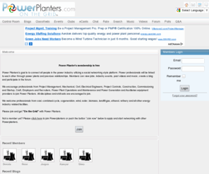 powerplanters.com: Power Planters::Welcome
Power Planters services the power, energy and oil and gas industries. Find power plant jobs, power professionals and network for good jobs. We focus on all types of electrical generating facilities, coal, natural gas, wind, hydro, solar and biofuels. 