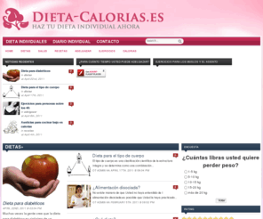 dieta-calorias.es: Dieta Individuales
Dietas para adelgazar, ejercicios, calorias, recetas, dieta individuales, calendario dietético