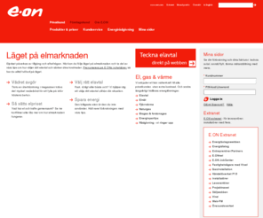 eon-trading.info: E.ON - energibolag med el, gas, fjärrvärme & kyla - E.ON
E.ON ditt energiföretag elbolag elleverantör som hjälper dig som kund att spara både pengar och miljö. E.ON erbjuder el, gas, värme och kyla.