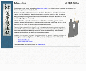 jodokai.com: Dallas Jodokai - Shinto Muso Ryu Jo in Dallas, Texas - Jodo, Jojutsu, Kenjutsu
The Dallas Jodokai - a Shinto Muso Ryu Jo training group in the Dallas/Ft. Worth, Texas area.