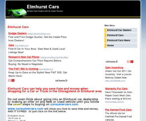 elmhurstcars.com: Elmhurst Cars|Cars in Elmhurst
Elmhurst Car Buying Tips and Elmhurst Car and Truck Dealers