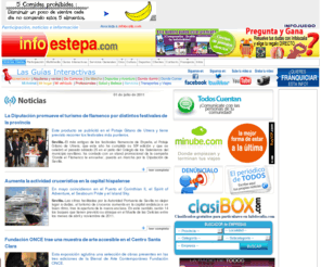 infoestepa.com: Infoestepa.com: Participación, noticias e información de Estepa - Noticias Locales
Noticias de Estepa, información local y participación, ayuntamiento, teléfonos y direcciones, hoteles y alojamiento, restaurantes y tiendas.