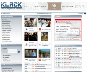 klack.ch: KLACK - Das TV-Magazin im Internet
Das TV-Magazin im Internet