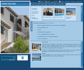 casacalusa.com: Vakantie Villa Casa Calusa Spanje
Vrijstaand vakantiehuis in Spanje, ligt in Pego aan de Costa Blanca . In Spanje bieden wij aan een 6 persoons vakantiewoning. Gelegen op een berg. Vrij uitzicht over het land en over de zee. Rustig gelegen huis met zwembad en jacuzzi. Omgeving Denia.