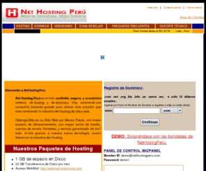 mgve.com: Hosting Peru - Hosting en Peru – Dominios Peru, Gratis 10 dias de Prueba, Ingreso Directo
Net Hosting Peru. Alojamiento de paginas web en Peru. Hosting en Peru, hosting peruanos. Hospedaje de paginas web, hosting linux, hosting windows,search hosting, Hosting PHP y ASP en Perú.