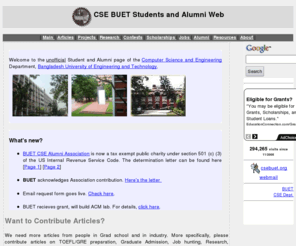 csebuet.org: CSE BUET Student and Alumni Web
Alumni page for the Computer Science and Engineering Department of Bangladesh University of Engineering and Technology (CSEBUET/CSE/BUET). This site is maintained by Ragib Hasan, PhD Student, University of Illinois at Urbana-Champaign