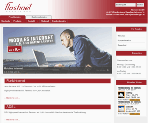 flashnet.co.at: flashnet GmbH - der Internetprovider
flashnet - Internet, Festnetz, Mobiles Internet und Mobiltelefonie