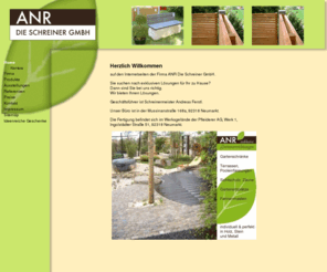 anr-die-schreiner.de: ANR - DIE SCHREINER GmbH - GARTENZÄUNE GARTENSCHRANK SPANNDECKEN NEUMARKT
Gartenschrank | Spanndecken | ANR Die Schreiner GmbH | Andreas Ferstl | Schreinerei | Holz | Stein| Böden | Gartenzäune | Gartenzaun | Newmat | Geschenke | Gartenschränke | Gartenküche | Torii | Torri | Decken | ANR | Spanndecken Neumarkt | ANR Spanndecke