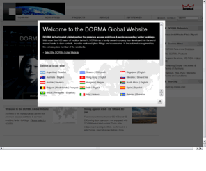 door-operator.com: DORMA Door Closers, Motion Detector, Glass Sliding Door, Time Recording, Partition
DORMA is a globally active supplier of door technology products and systems. The company is the world market leader in door controls, movable walls, automatic door systems and glass fittings and accessories. DORMA is also a successful player in the security, time management and access control segment and the number one in Germany for emergency exit control and escape route security systems. 