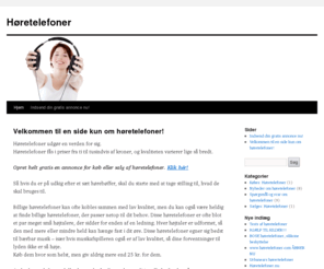 xn--hretelefoner-vjb.dk: HØRETELEFONER - Viden om og gratis marked for Høretelefoner
På høretelefoner.dk kan du gratis købe og sælge høretelefoner i vores annoncemarked og du kan læse artikler og nyheder om høretelefoner.