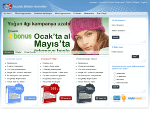 anadolubilisim.net: anadolu Bilisim Hizmetleri - İntenet bizim işimiz
Web sitesi tasarım yazılım. İnternette çok uygun fiyata alışveriş sitenizi kuruyoruz.