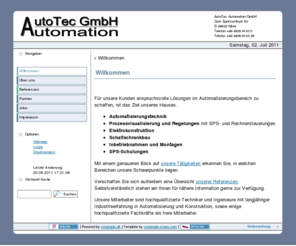 autotec-automation.com: AutoTec Automation GmbH - Willkommen
Anspruchsvolle Lösungen im Automatisierungsbereich für unsere Kunden zu schaffen, ist das Ziel unseres Hauses