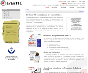 avantic.net: Inicio
Avantic Estudio de Ingenieros, Consultoria de LOPD, Gestores de Contenido y Desarrollo de aplicaciones Web2.0