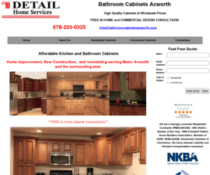 bathroomcabinetsacworth.com: Bathroom Cabinets Acworth - Discount Cabinets in Acworth GA
Bathroom Cabinets Acworth is a very affordable line of quality built and designed kitchen cabinets and bathroom vanities offered at a discount for home improvement, remodeling and new construction in the greater Acworth area.