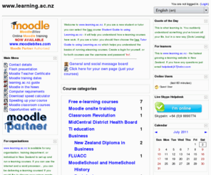 learning.ac.nz: www.learning.ac.nz
learning.ac.nz is a Moodle site run by the Moodle Partner, Human Resource Development International, based in New Zealand (HRDNZ).