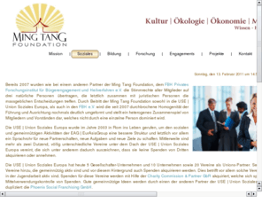 use-union.eu: USE | Union Soziales Europa - Ming Tang Foundation
USE Union Soziales Europa, Ming Tang Foundation, Brgerengagement, Zivilcourage, Initiativen