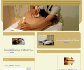 estiloyfigura.com: ESTILO Y FIGURA SPA, estetica, adelgazar - spa bogota - Inicio
servicios de SPA medicina alternativa,day spa,relajacion,masaje reductor,chocoloterapia,los mejores precios bonos de regalo,Bogota tel:6265478