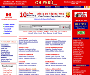 ohperu.org: OHPERU.com.pe Directorio de Paginas Web Peruanas Empresas Noticias
Turismo Chicas Peru
Buscador Peru Empleo,  Noticias, Codigo Postal, Empleo, Comidas, Lima, Compras, Regalos, Hosting Chicas
