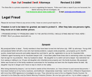 rodda.net: Lawyers robbing public-legal fraud
Evil people using perjury & restraining orders to destroy a family