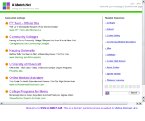 u-match.net: Welcome to u-match.net - Parking Service By Active-Domain.com
This is a parking page for - u-match.net