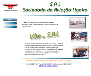 voesal.com: S. A. L. - Sociedade de Aviação Ligeira, Lda. - Luanda - Angola
