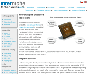 interniche.com: InterNiche: Embedded TCP/IP Networking Source Code.
Licensing Royalty-Free Communication Source Code for Networked Devices