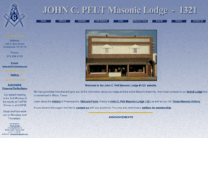 johncpelt1321.com: John C. Pelt Masonic Lodge 1321
