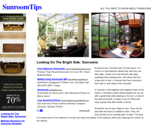 sunroomtips.net: Sunrooms | Sunroom Design
Looking On The Bright Side:  Sunrooms.