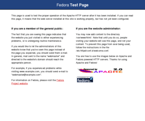 innovationaliron.com: Test Page for the Apache HTTP Server on Fedora
