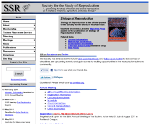 ssr.org: Society for the Study of Reproduction (SSR)
Information about the Society for the Study of Reproduction