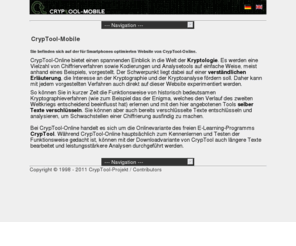 cryptool-mobil.info: CrypTool-Mobile
CrypTool-Online
