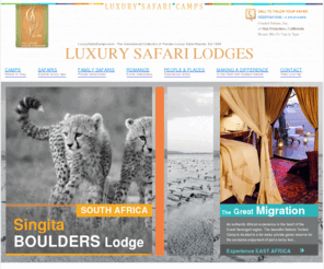 luxurysafarilodges.com: Luxury Safari Lodges in private African reserves
