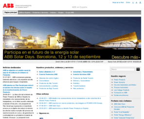 abb.es: ABB en España
ABB, líder global en tecnologías electrotécnicas para sistemas eléctricos y en automatización de procesos industriales. 
ABB (www.abb.com) is a leader in power and automation technologies that enable utility and industry customers to improve their performance while lowering environmental impact. The ABB Group of companies operates in around 100 countries and employs about 124,000 people. 