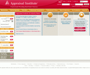 appraisalinstitute.org: 
	Appraisal Institute - Homepage - Real Estate Appraisers and Valuation Professionals

